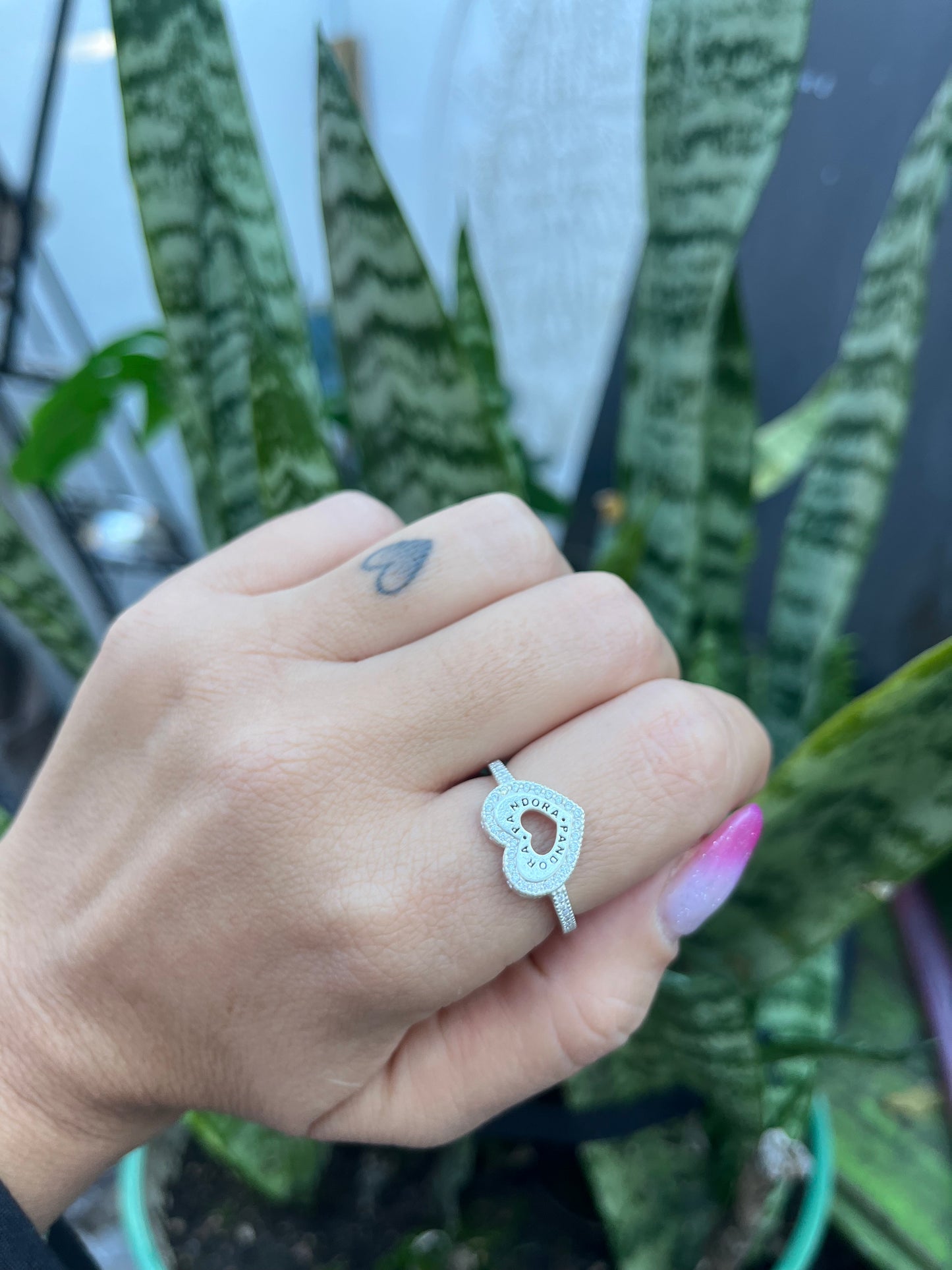 Anillo corazón en plata 925 y circonias tamaño 2.0