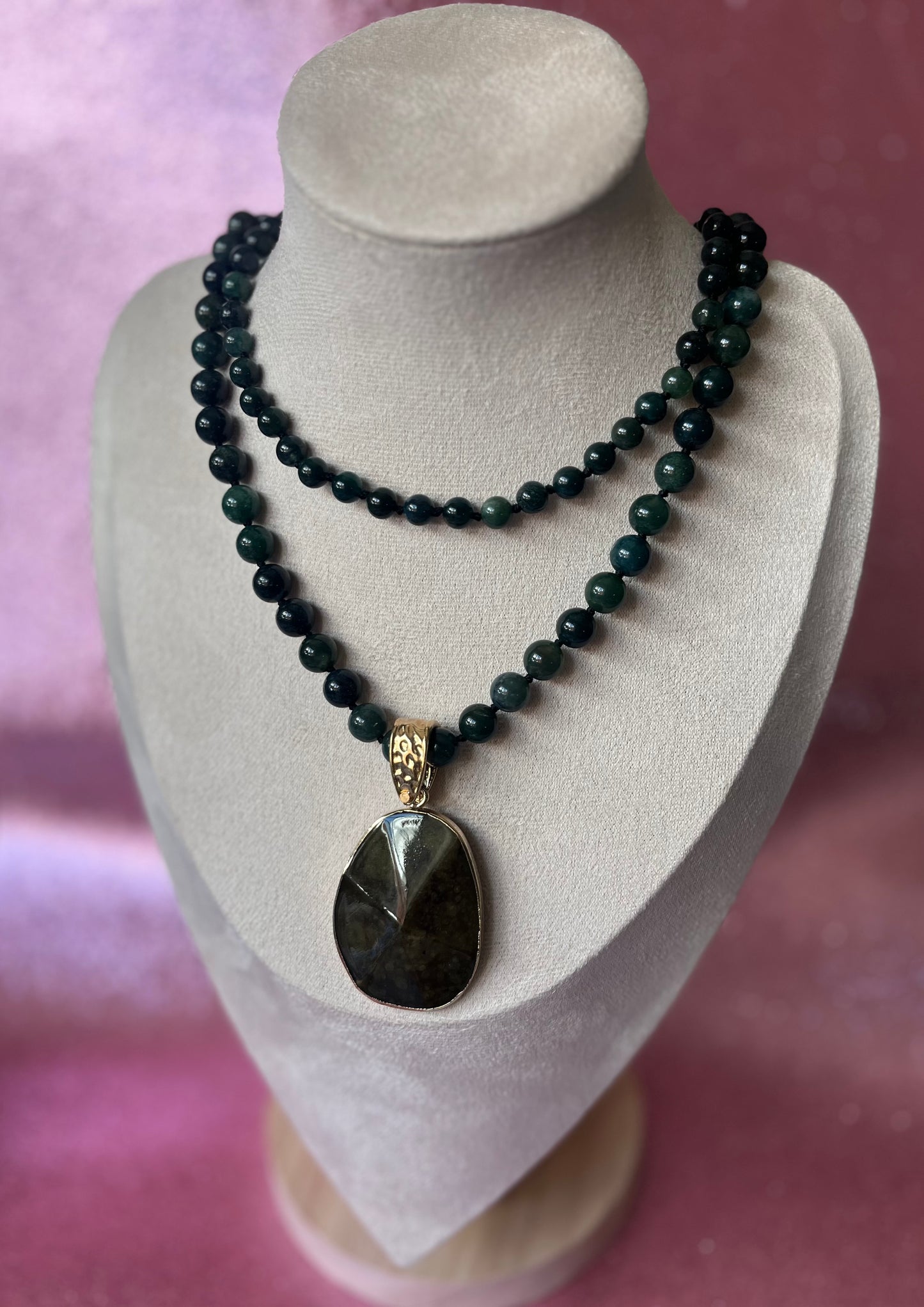 Mega collar Cuarzo verde