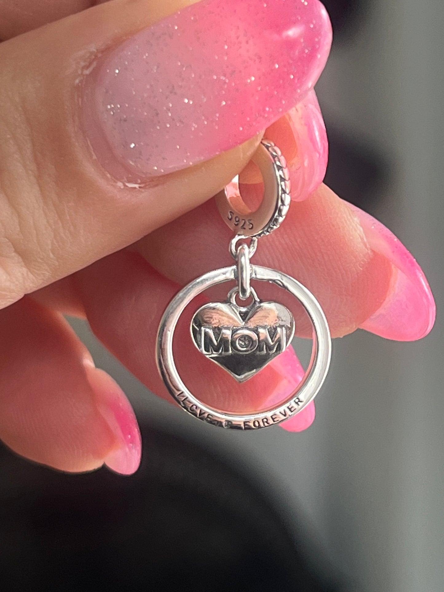 Charm mamá doble dn plata 925