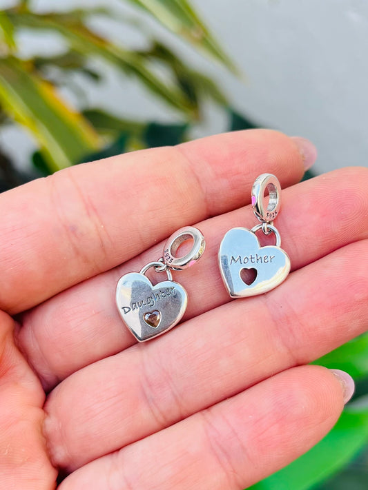 Doble charm corazón ESPEJADO mama&hija