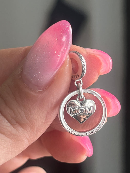 Charm mamá doble dn plata 925
