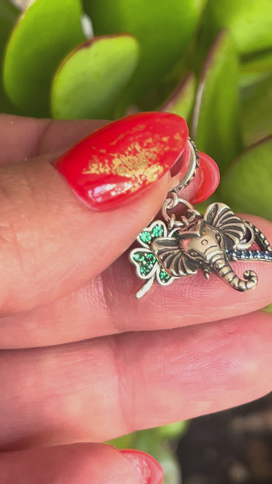 Triple charm protector 🧿🍀🐘