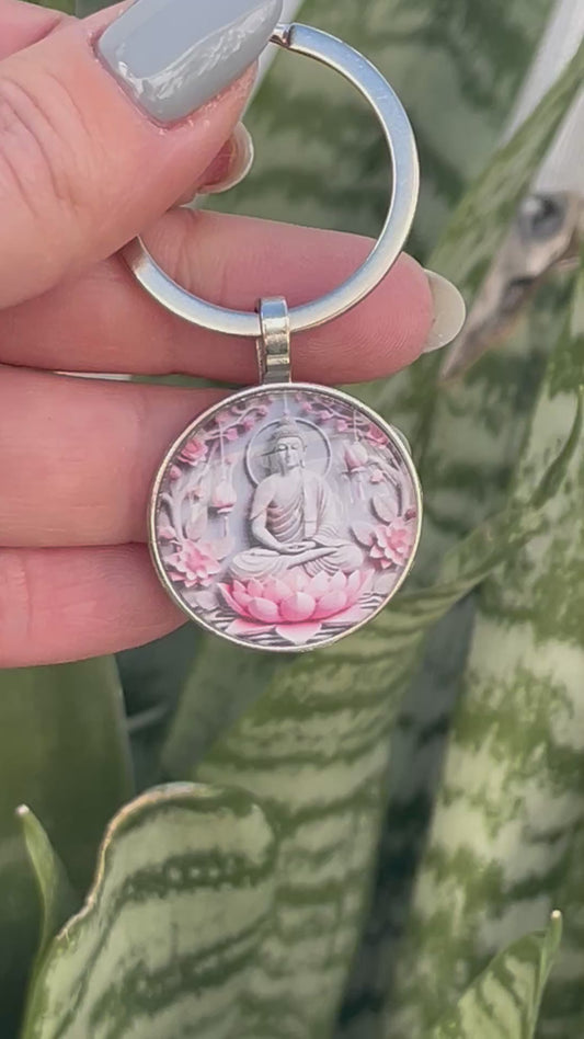 Llavero Buda en flor de loto