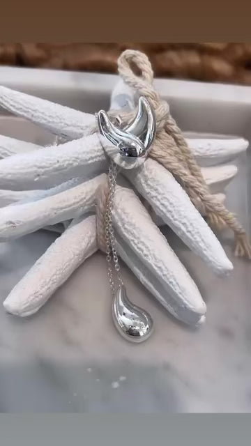 Conjunto Gota espejada plata 925