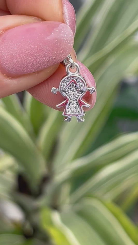 Charm 👧 plata 925 y circonias